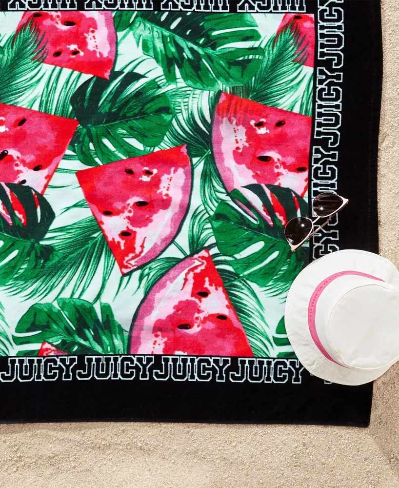 Juicy Couture Watermelon Cotton Beach Towel, 36" x 68"
