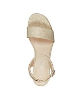 Marc Fisher Women's Sadel Block Heel Ankle Strap Dress Sandals