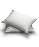 Pillow Guy White Goose Down Firm Density Pillow with 100% Certified Rds Down and Removable Pillow Protector, Jumbo Size - Set of 2, Full/Queen