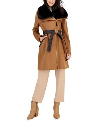 Via Spiga Women's Asymmetric Wool Blend Wrap Coat