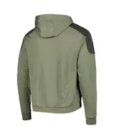 Men's adidas Olive Dallas Stars Military-Inspired Appreciation Pullover Hoodie