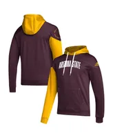 Men's adidas Maroon Arizona State Sun Devils Block Stadium Pullover Hoodie