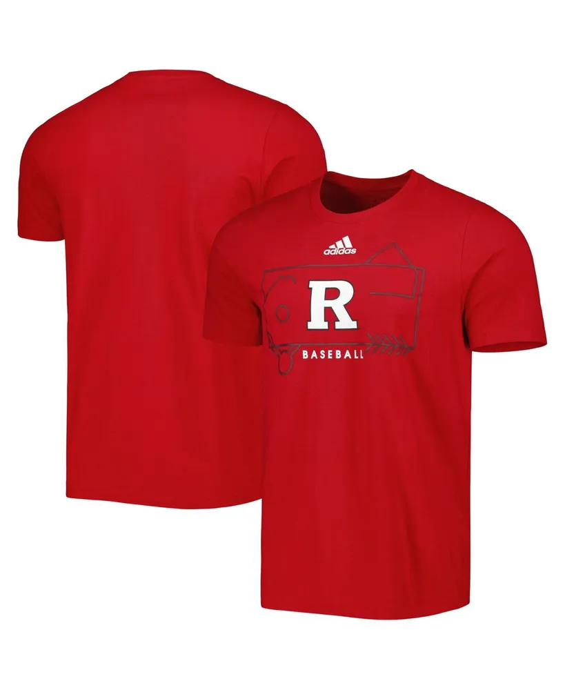 Men's adidas Scarlet Rutgers Scarlet Knights Locker Lines Baseball Fresh T-shirt