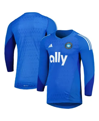 Men's adidas Blue Charlotte Fc 2023 Goalkeeper Long Sleeve Replica Jersey