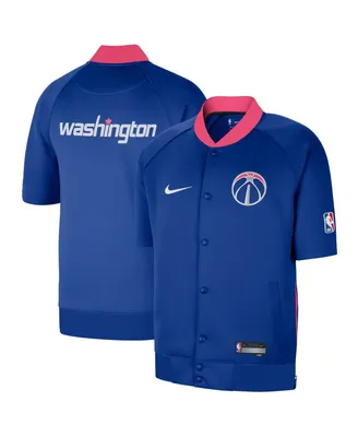 Men's Nike Navy Washington Wizards 2022/23 City Edition Showtime Raglan Short Sleeve Full-Snap Jacket