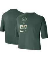 Women's Nike Hunter Green Milwaukee Bucks Essential Boxy T-shirt