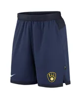 Men's Nike Navy Milwaukee Brewers Authentic Collection Flex Vent Performance Shorts