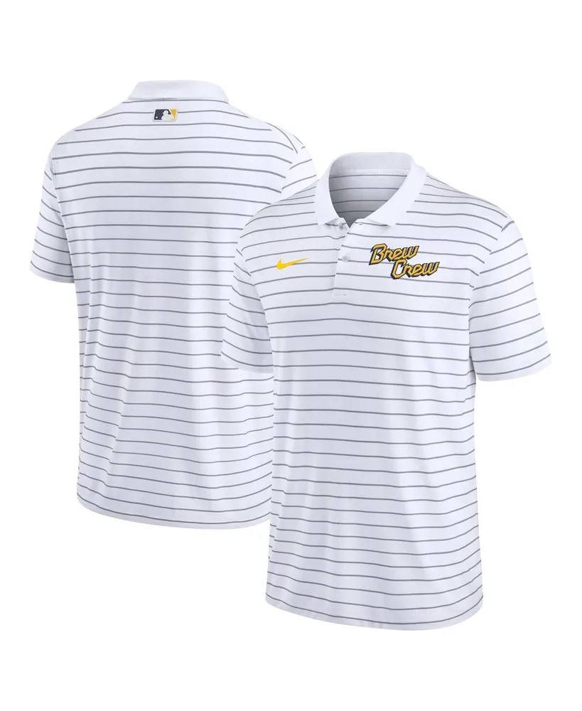 Men's Nike White Milwaukee Brewers City Connect Victory Performance Polo Shirt