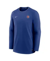 Men's Nike Royal Chicago Cubs Authentic Collection Logo Performance Long Sleeve T-shirt