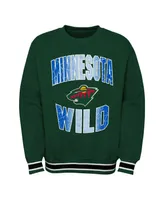 Big Boys and Girls Green Minnesota Wild Classic Blueliner Pullover Sweatshirt