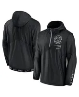 Men's Nike Black Chicago Cubs Night Game Half-Zip Hoodie