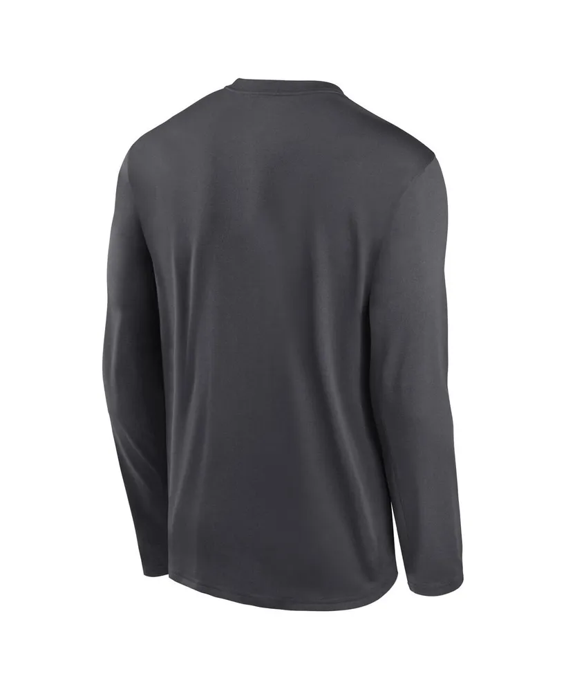 Men's Nike Anthracite Cleveland Guardians Icon Legend Performance Long Sleeve T-shirt