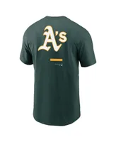 Men's Nike Green Oakland Athletics Over the Shoulder T-shirt