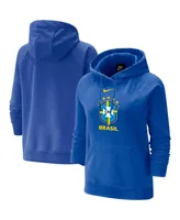 Women's Nike Royal Brazil National Team Varsity Raglan Tri-Blend Pullover Hoodie