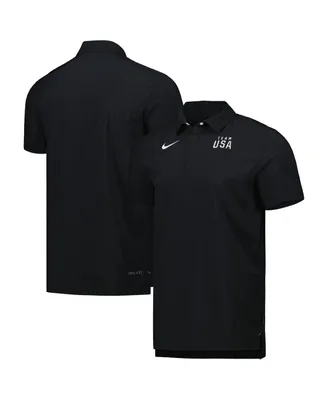 Men's Nike Black, White Team Usa Coaches Performance Polo Shirt