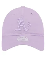 Women's New Era Lavender Oakland Athletics Tropic Core Classic 9TWENTY Adjustable Hat