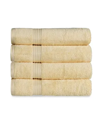 Superior Solid Quick Drying Absorbent 4 Piece Egyptian Cotton Bath Towel Set