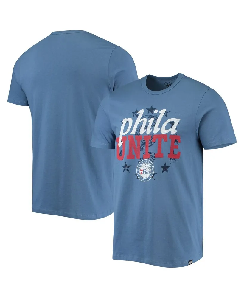 Men's '47 Brand Royal Philadelphia 76ers Hometown Regional Phila Unite T-shirt