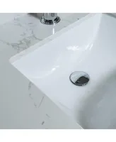 Streamdale Furniture 31 Inch Bathroom Stone Vanity Top Engineered Marble With Undermount Ceramic
