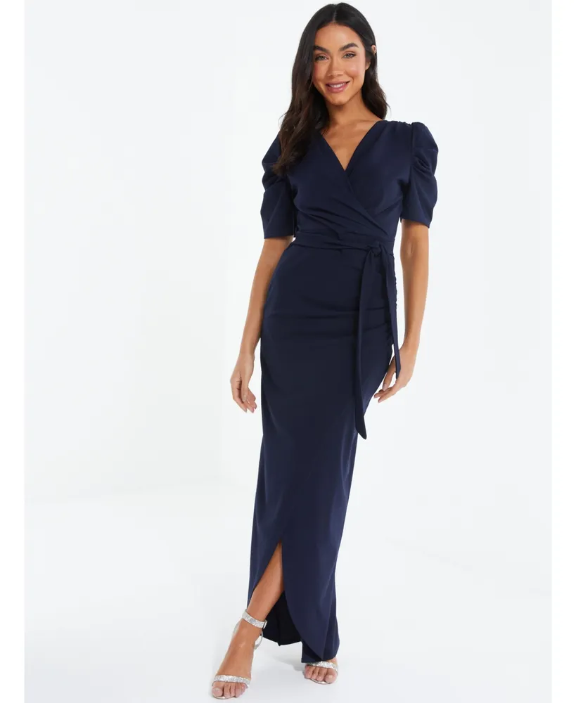 Quiz Women's Puff Sleeve Maxi Dress