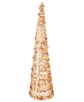 Holiday Lane Sugar Plum Pink 20"H Iron Tree Decoration with Beads, Created for Macy's