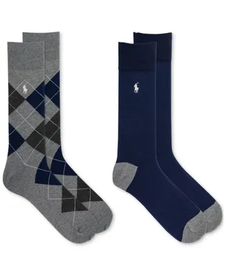 Polo Ralph Lauren Men's Argyle Slack Socks, 2-Pack