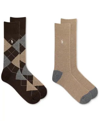 Polo Ralph Lauren Men's Argyle Slack Socks, 2-Pack