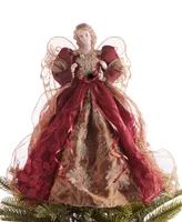 Holiday Lane Gold and Red Angel Tree Topper