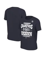 Women's Nike Navy UConn Huskies 2023 Ncaa Men's Basketball National Champions Celebration T-shirt