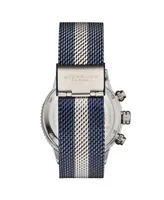 Stuhrling Men's Monaco Blue|Silver-tone Stainless Steel , Blue Dial , 47mm Round Watch