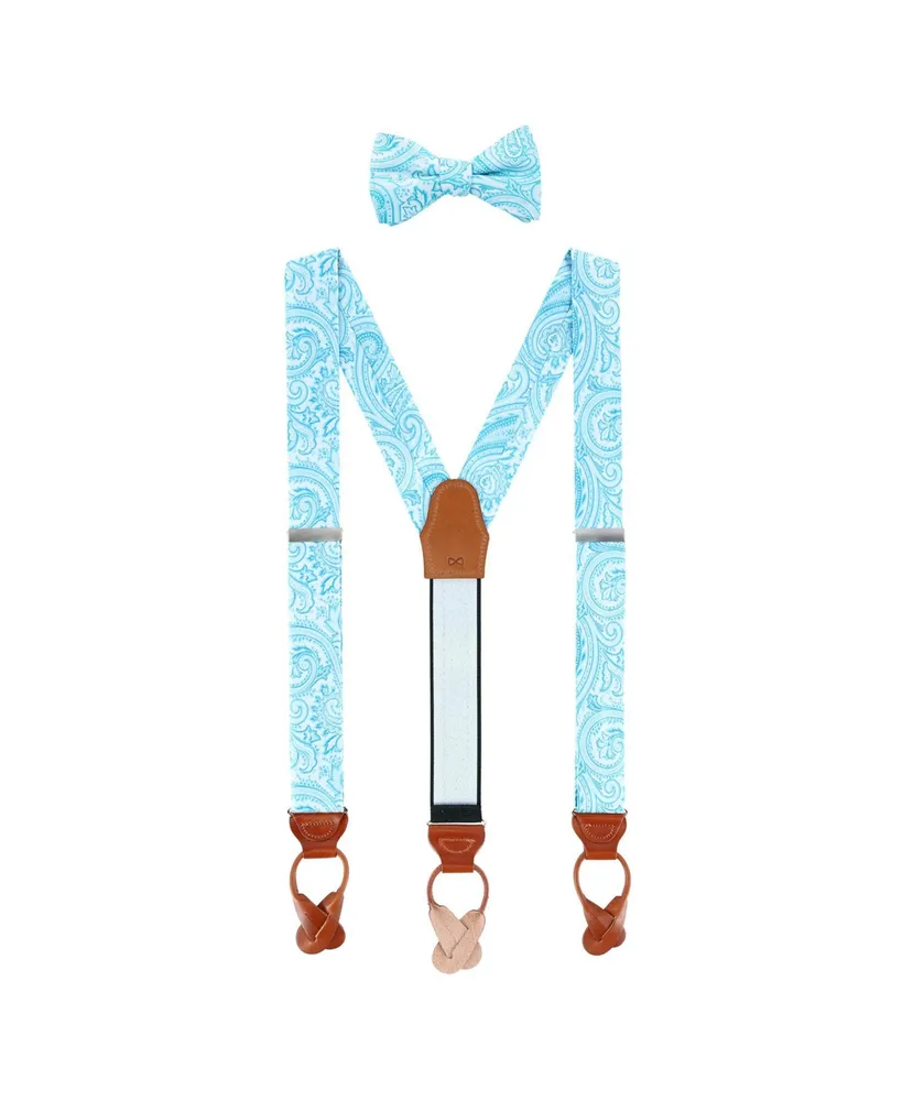 Trafalgar Sobee Paisley Silk Brace and Bow Tie Set