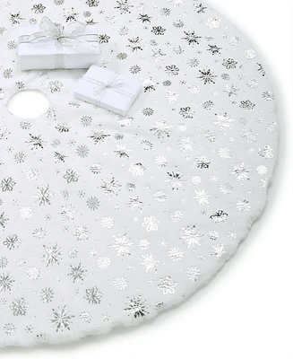 Holiday Lane White Snowflake Tree Skirt, Created for Macy's