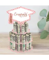 Big Dot of Happiness Rose Gold Grad Diy Graduation Party Money Holder Gift Cash Cake - Assorted Pre