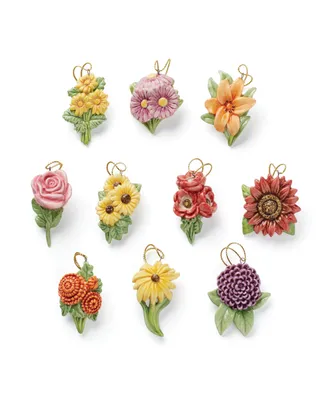 Lenox Fall Flowers 10-Piece Ornament Set