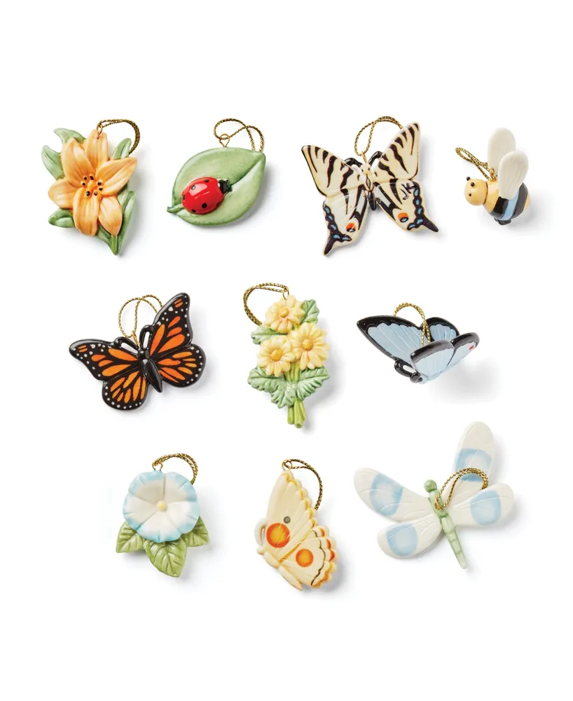 Lenox Butterfly Meadow 10 Piece Ornament Set