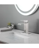 Streamdale Furniture Waterfall Spout Bathroom Faucet, Single Handle Bathroom Vanity Sink Faucet