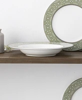 Noritake Infinity Green Platinum 4 Piece Soup Bowl Set 12 oz, Service for 4