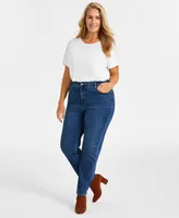 Style & Co Plus High-Rise Straight-Leg Jeans, Created for Macy's