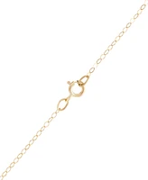 Textured Heart 18" Pendant Necklace in 10k Two-Tone Gold