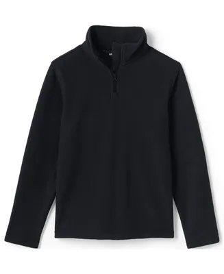 Lands' End Girls School Uniform Lightweight Fleece Quarter Zip Pullover