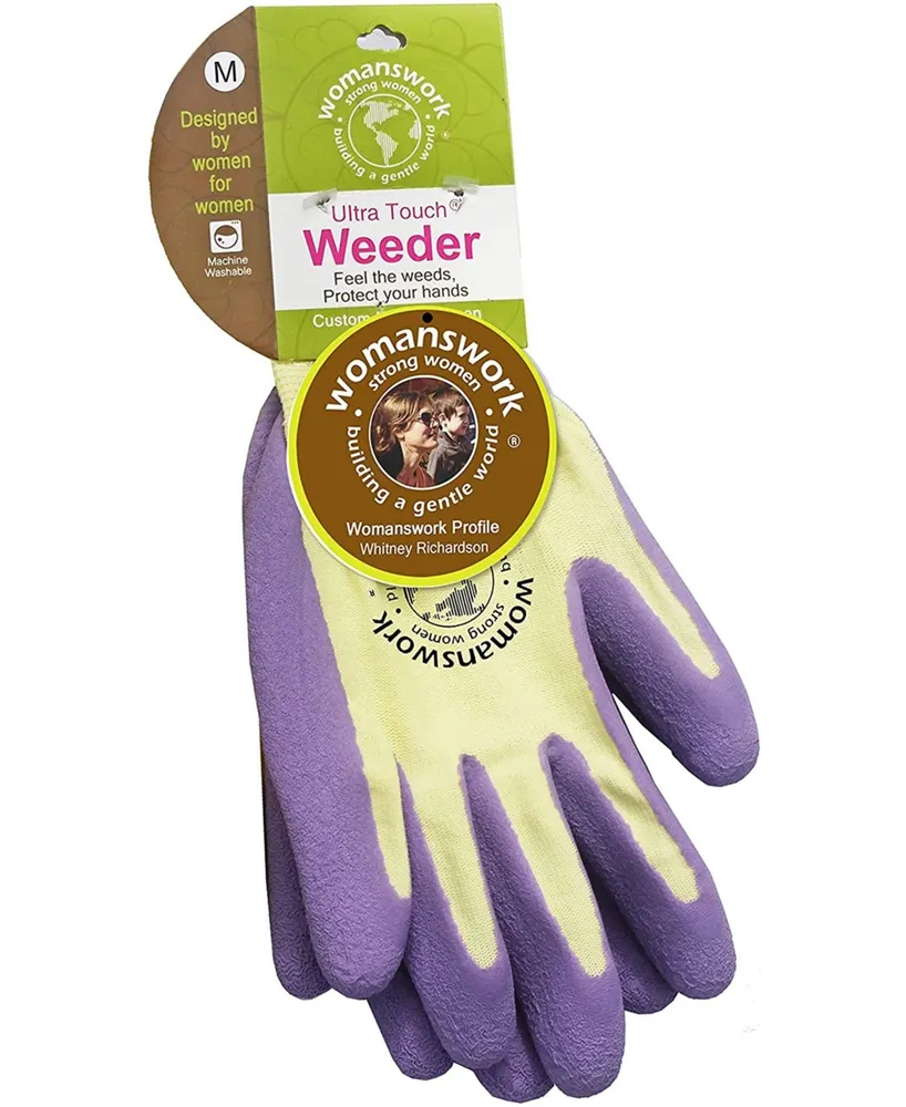 Womanswork Weeder Gardening Glove, Purple Medium