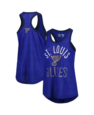 Women's G-iii 4Her by Carl Banks Royal St. Louis Blues First Base Racerback Scoop Neck Tank Top