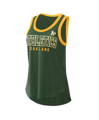 Women's G-iii 4Her by Carl Banks Green Oakland Athletics Clubhouse Tank Top