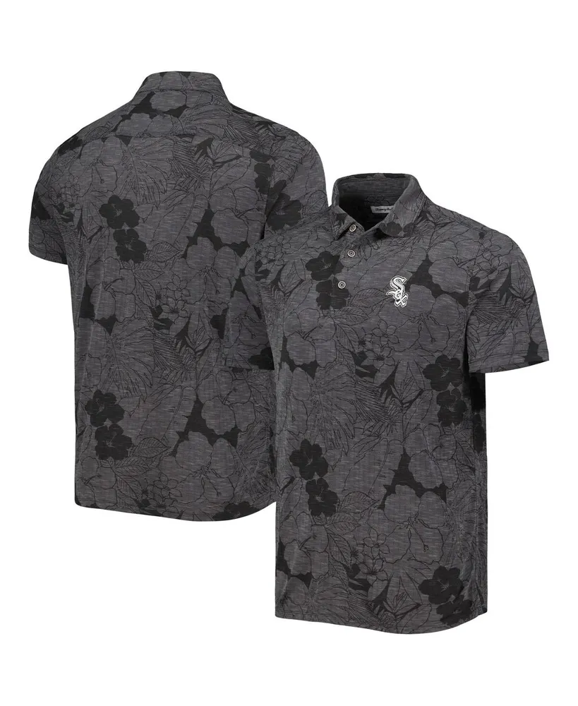 Men's Tommy Bahama Black Chicago White Sox Miramar Blooms Polo Shirt