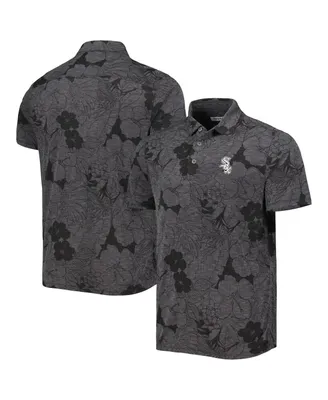 Men's Tommy Bahama Black Chicago White Sox Miramar Blooms Polo Shirt