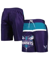 Men's G-iii Sports by Carl Banks Purple Charlotte Hornets Sea Wind Swim Trunks
