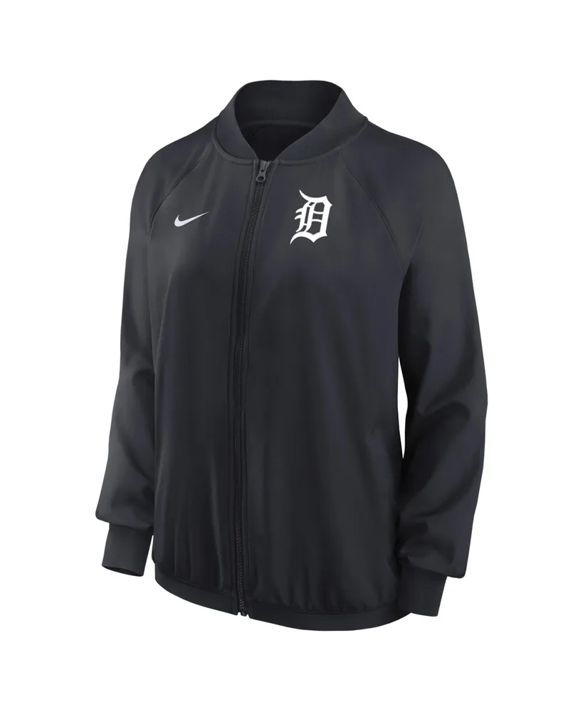 Women's Nike Navy Detroit Tigers Authentic Collection Team Raglan Performance Full-Zip Jacket