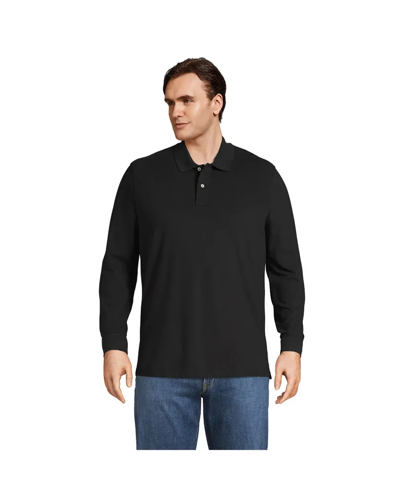 Lands' End Big & Tall Comfort First Long Sleeve Mesh Polo Shirt