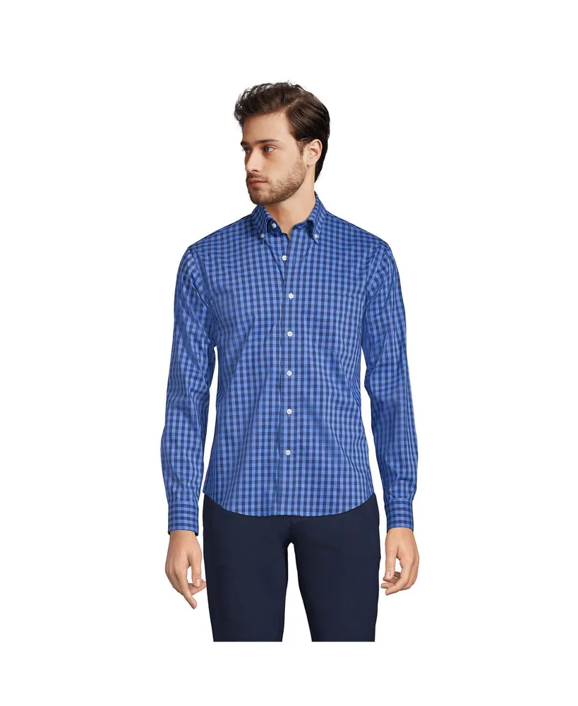 Lands' End Men's Traditional Fit Comfort-First Shirt with CoolMax