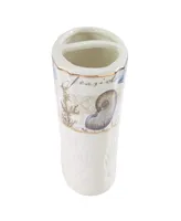 Avanti Antigua Starfish & Seashells Ceramic Toothbrush Holder